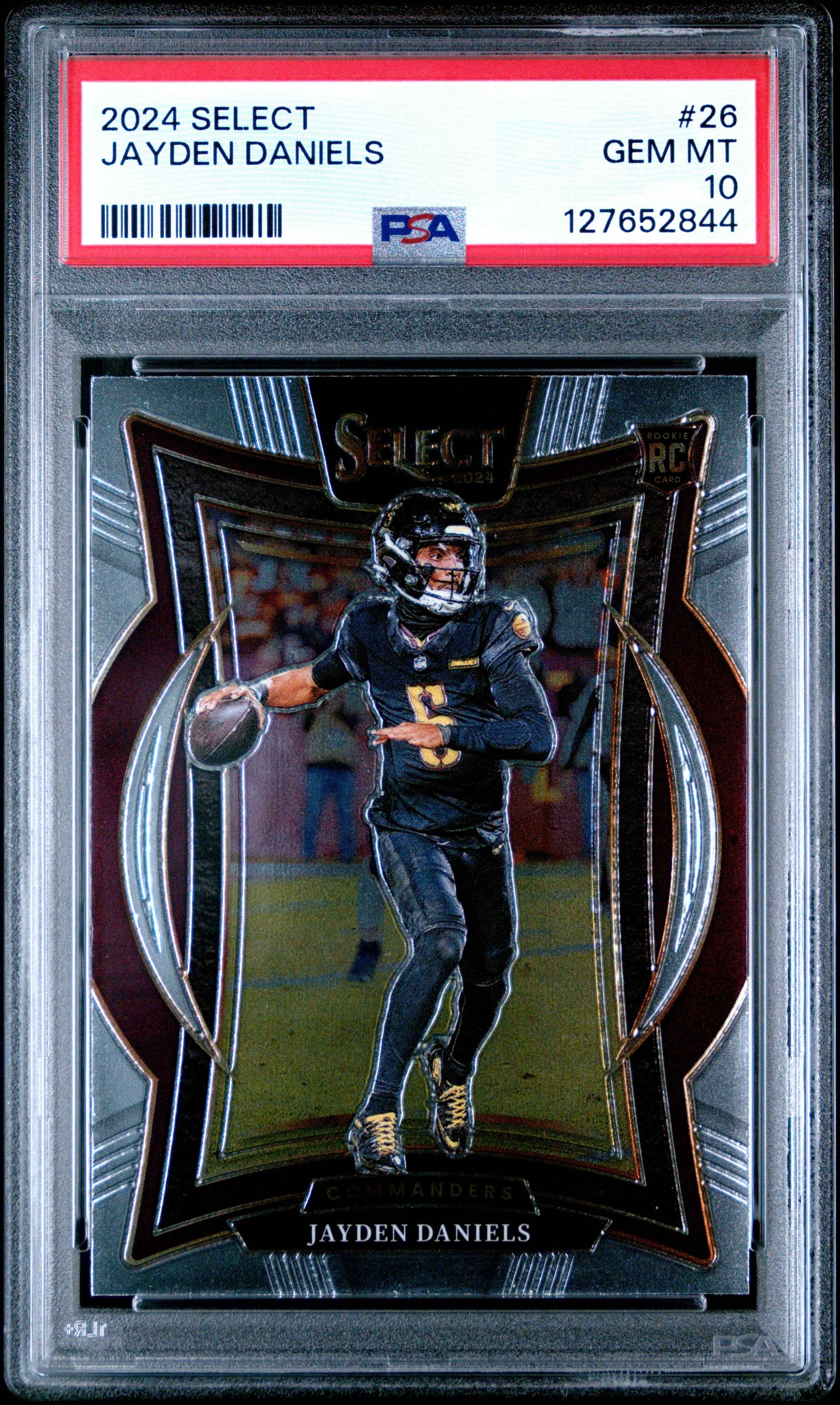 Graded 2024 Panini Select Jayden Daniels #26 Rookie RC Football Card PSA 10 Gem Mint