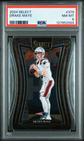 Graded 2024 Panini Select Drake Maye #379 Rookie RC Football Card PSA 8 Near Mint
