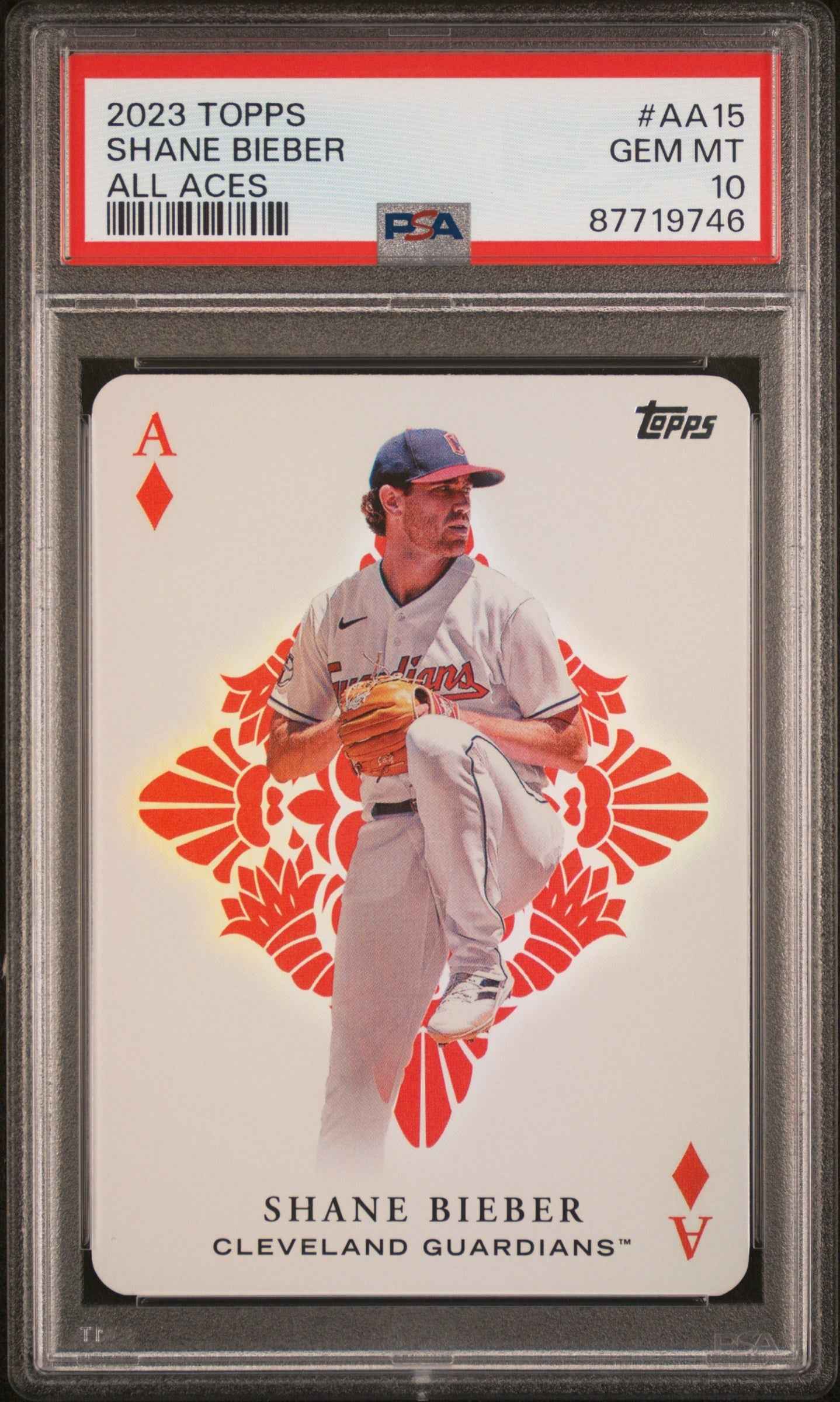Graded 2023 Topps Shane Bieber #AA15 All Aces Baseball Card PSA 10 Gem Mint