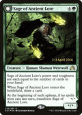 Sage of Ancient Lore // Werewolf of Ancient Hunger (PRE-225S) - Shadows over Innistrad Promos: (Double Faced Transform) Foil