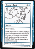Memory Bank (CMB1-027) - Mystery Booster Playtest Cards 2021