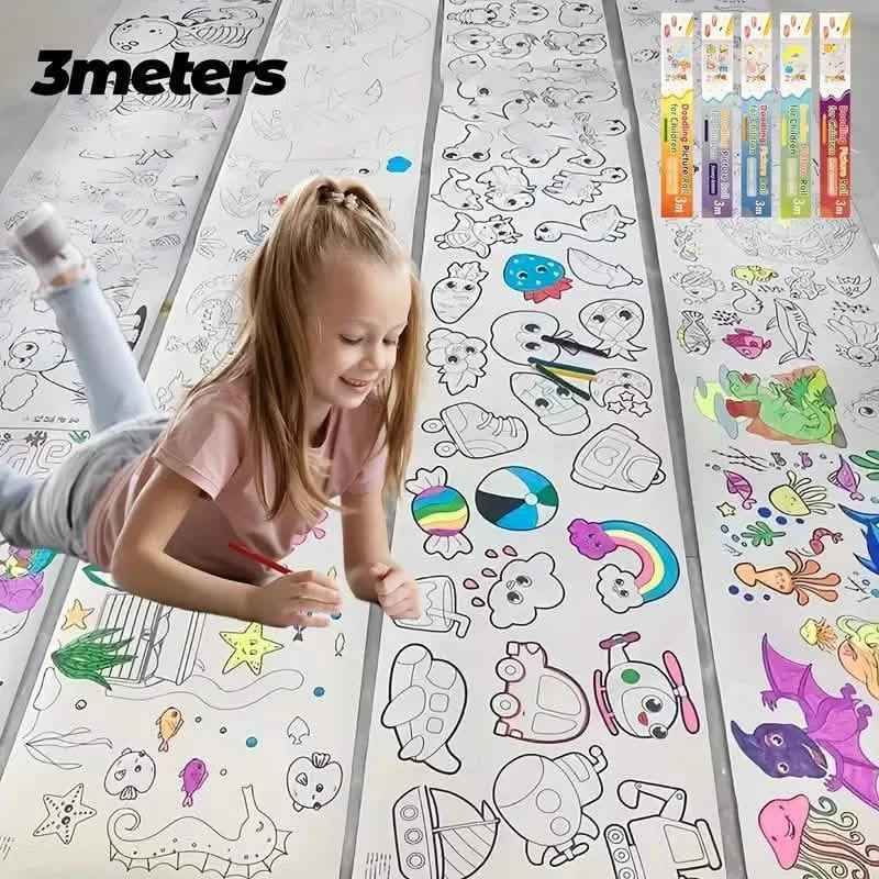 3M Painting Paper Roll DIY Painting Painting Color Filling