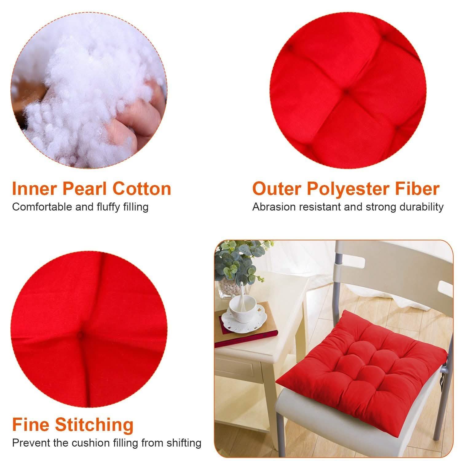 4-Pack: Chair Cushion Pads Pillow