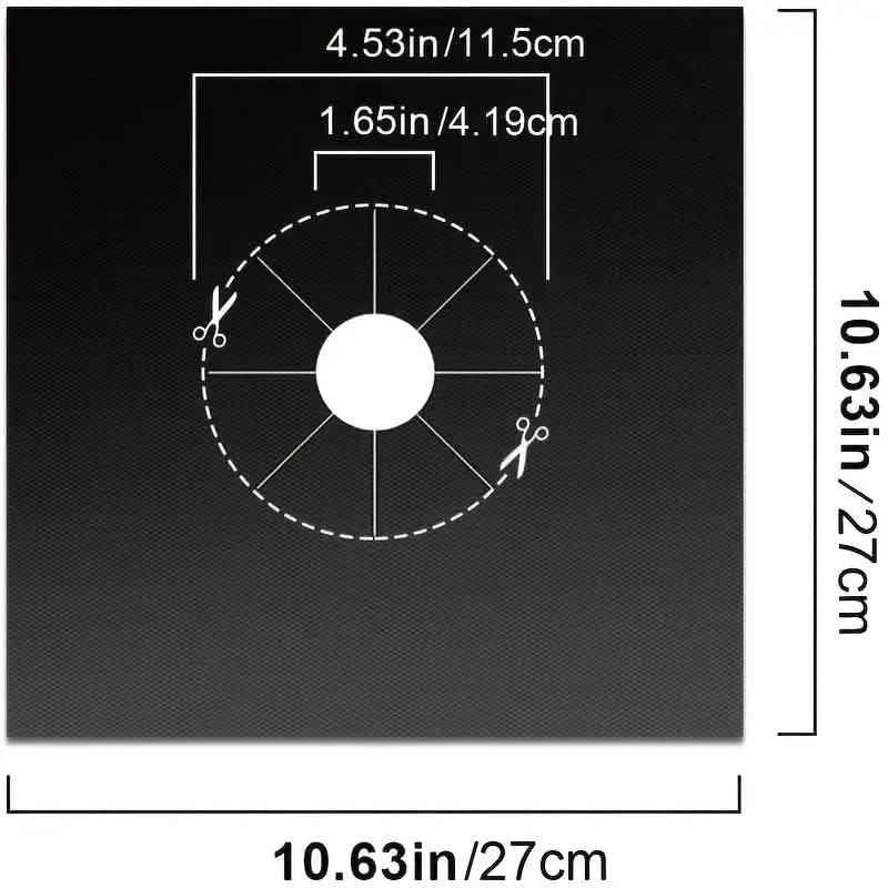 4-Pack: Gas Stove Burner Covers - Reusable Non-Stick PVC Stovetop Protector Liners