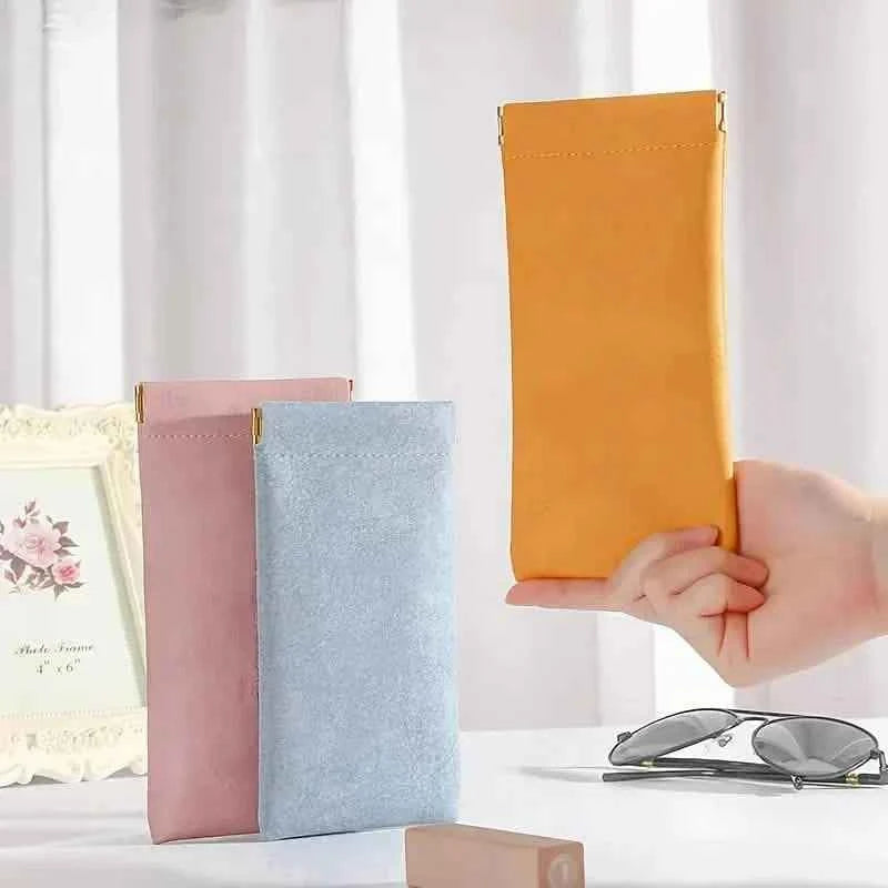 4-Pack: Soft PU Leather Reading Glasses Bag