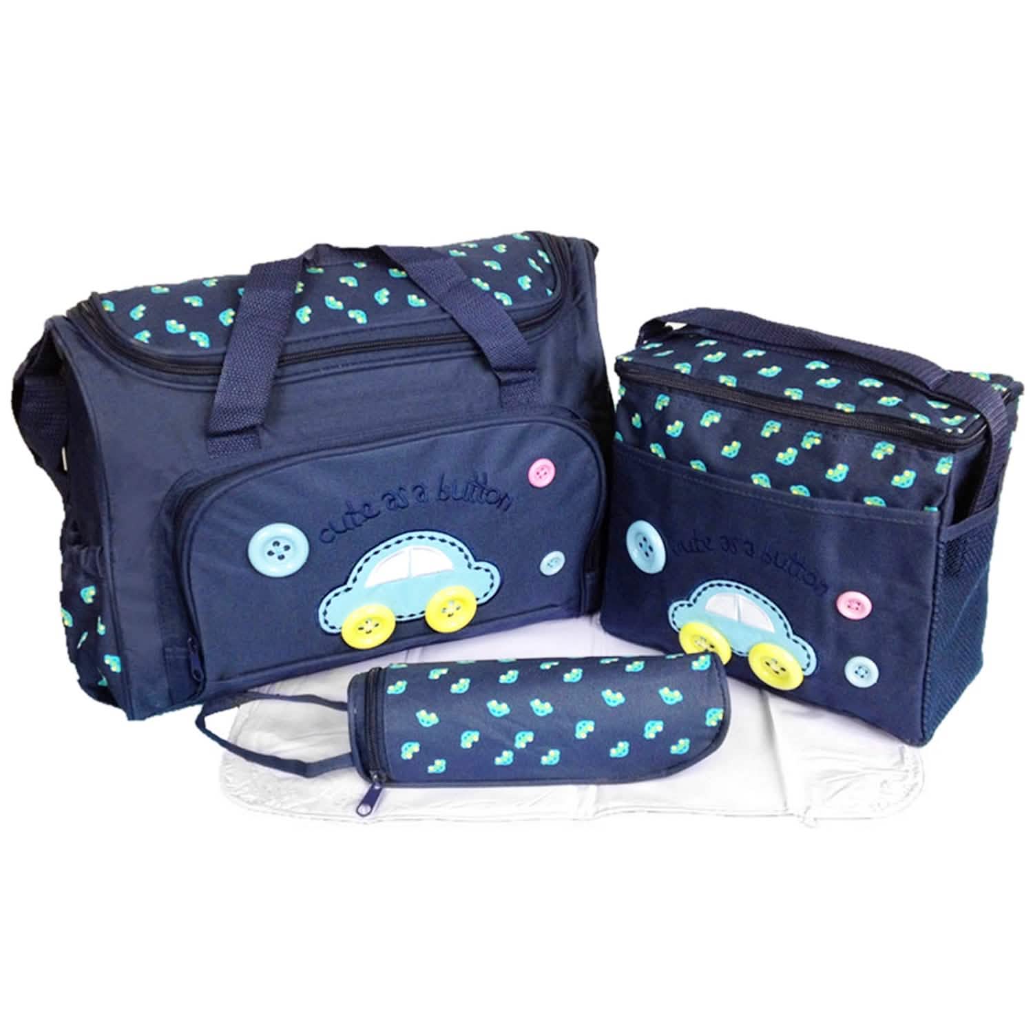 4-Piece: Baby Diaper Tote Bag Set