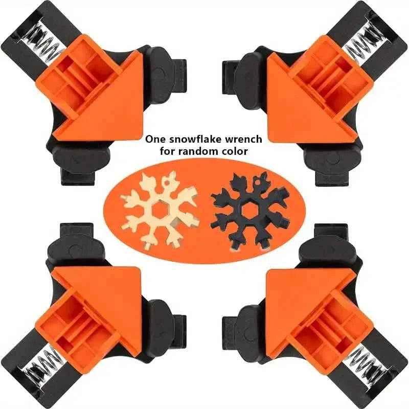 4-Piece Set: Precision 90 Degree Angle Clamps for Woodworking