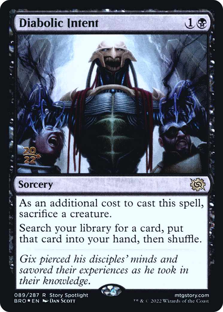 Diabolic Intent (PRE-089) - The Brothers' War Promos Foil