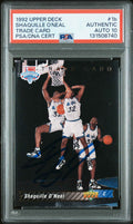 Graded 1992-93 Upper Deck Shaquille O'Neal #1b Rookie RC Basketball Card PSA 10 Auto Grade Gem Mint