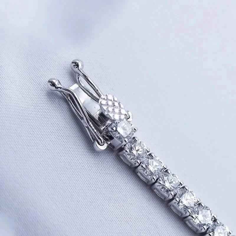 4.20 Ct Round Cut Diamond Tennis Bracelet 14K White Gold Lab-Grown 6.25 Inch