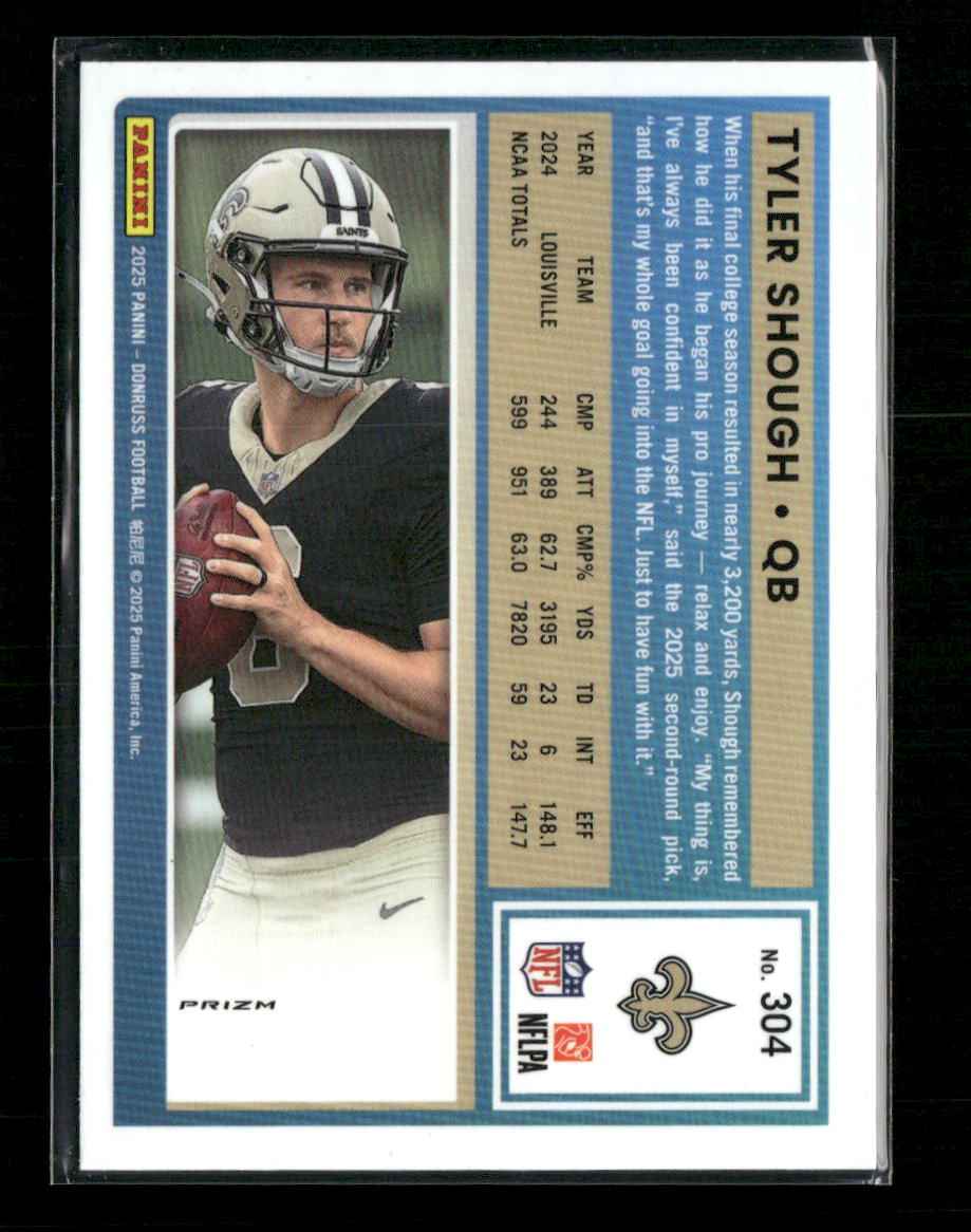 2025 Donruss Optic Rated Rookies Preview Blue Scope Tyler Shough #304