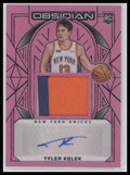 2024-25 Panini Obsidian Pink Flood Patch Auto Tyler Kolek Rookie #/49 #218