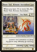 Rune-Tail, Kitsune Ascendant // Rune-Tail's Essence (SOK-027) - Saviors of Kamigawa