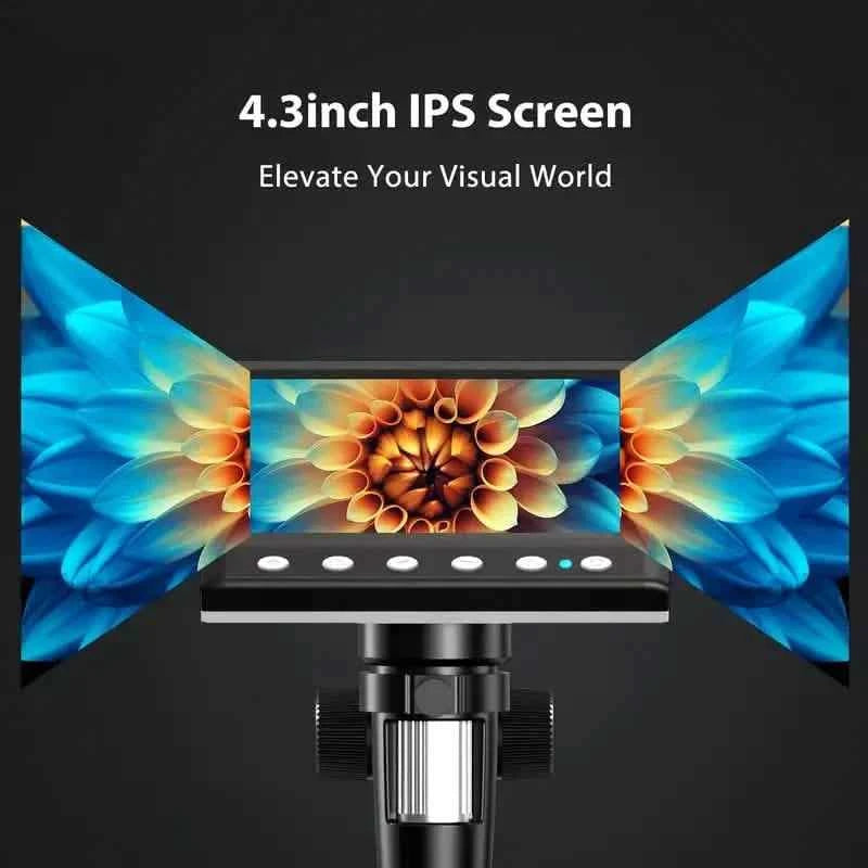 4.3'' IPS LCD Digital Microscope 1000X Magnification Microscope