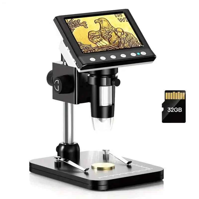 4.3'' IPS LCD Digital Microscope 1000X Magnification Microscope