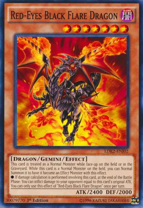 Red-Eyes Black Flare Dragon [LDK2-ENJ02] Common