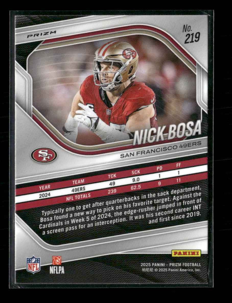 2025 Panini Prizm Nick Bosa #219