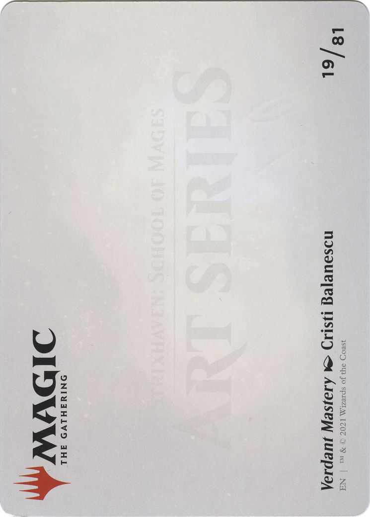 Verdant Mastery Art Card (ASSTX-019) - Strixhaven Art Series (Borderless)