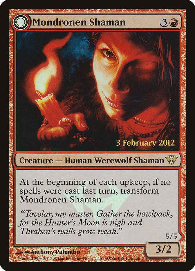 Mondronen Shaman // Tovolar's Magehunter (LARP-98★) - Dark Ascension Promos: (Double Faced Transform) Foil