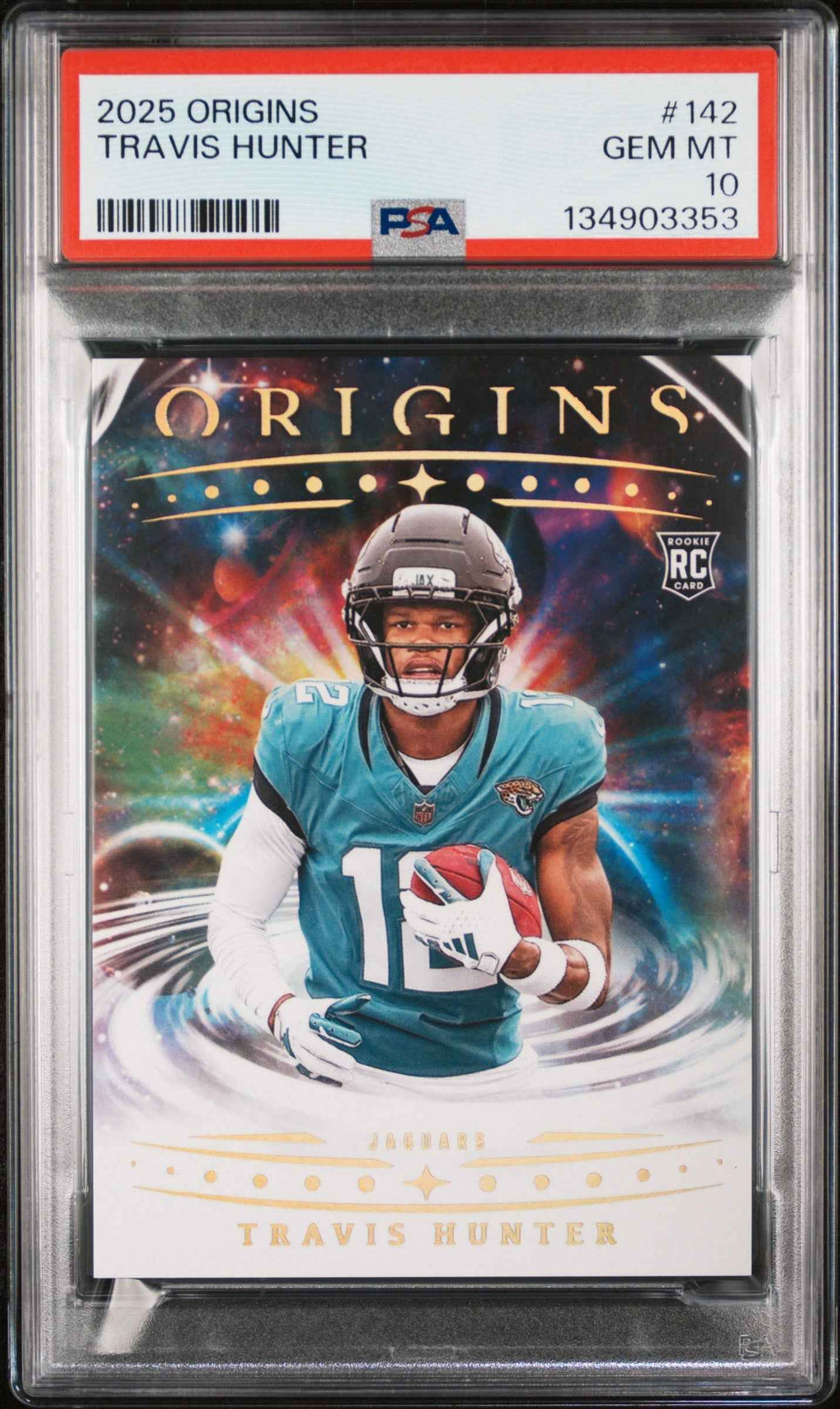 Graded 2025 Panini Origins Travis Hunter #142 Rookie RC Football Card PSA 10 Gem Mint