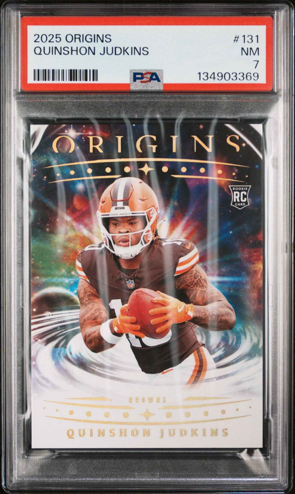 Graded 2025 Panini Origins Quinshon Judkins #131 Rookie RC Football Card PSA 7 Near Mint