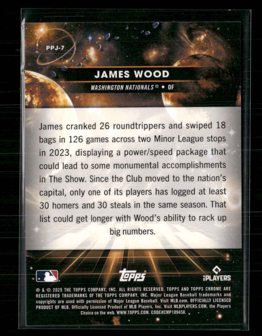 2025 Topps Chrome Cosmic Planetary Pursuit Jupiter James Wood #PPJ-7
