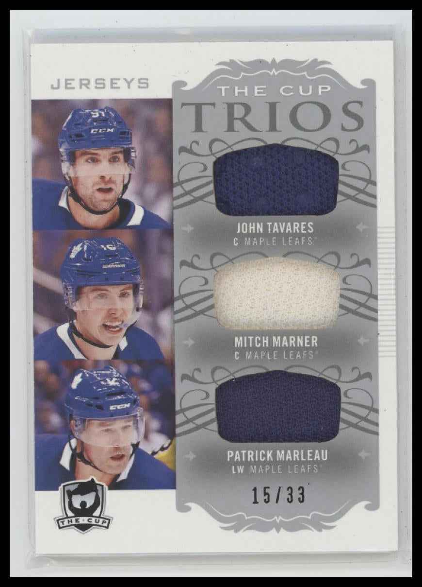 2018-19 Upper D The Cup Trios Jersey John T / Mitch M / Patrick M #/33 #C3-TML