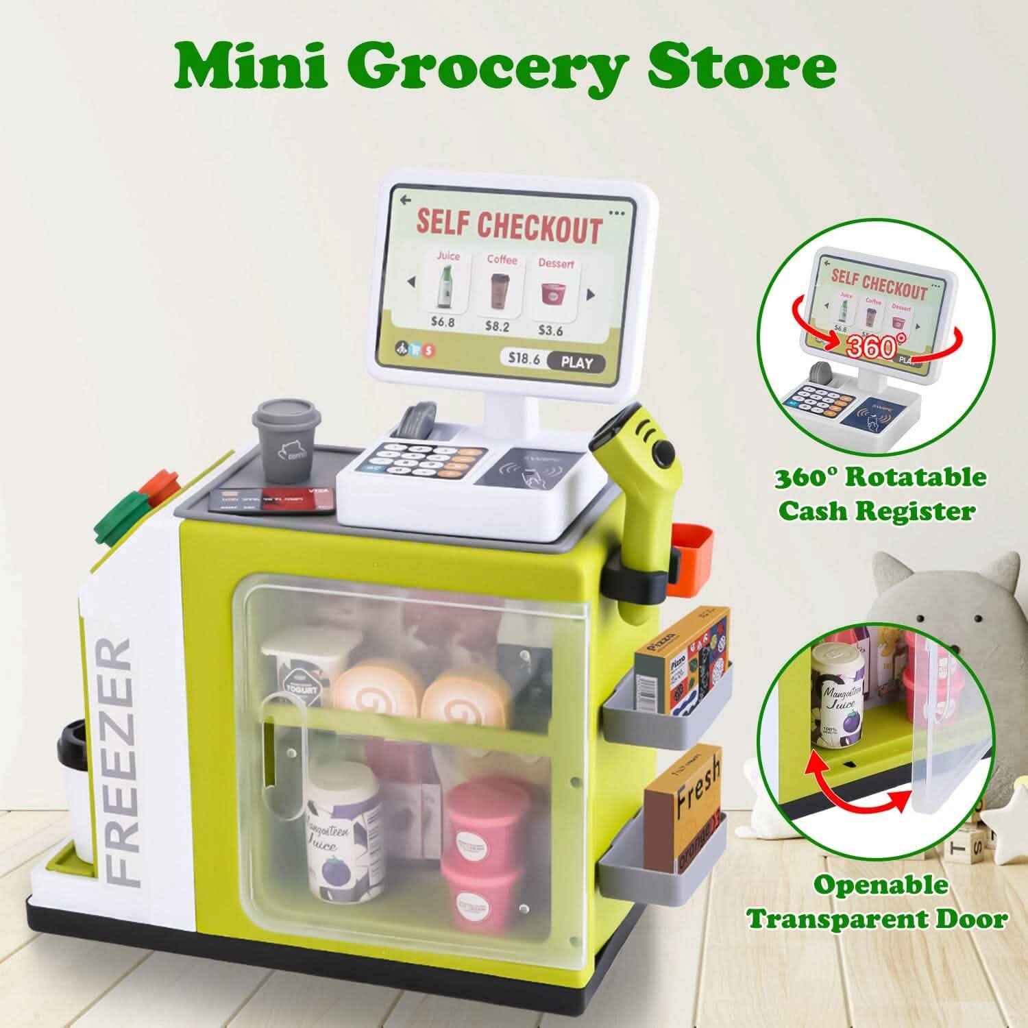 48-Piece: Pretend Cash Register Play Toy Set