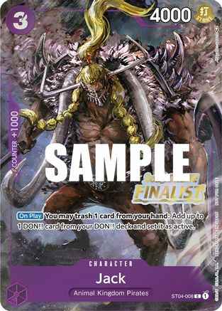 Jack (Online Regional 2023) [Finalist] (ST04-008) - One Piece Promotion Cards Foil