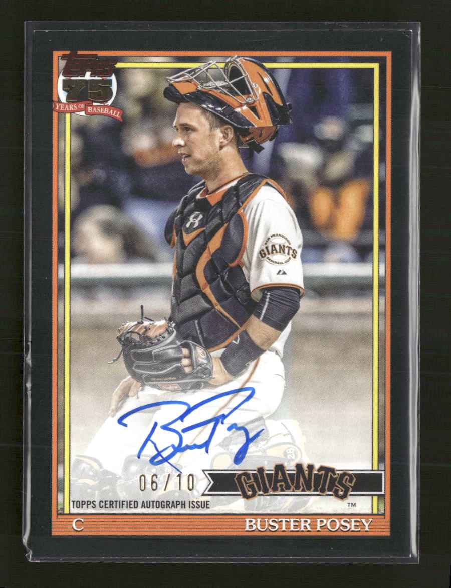 2026 Topps  Baseball 35th Anniversary Black Buster Posey #/10 Auto #91A-BP