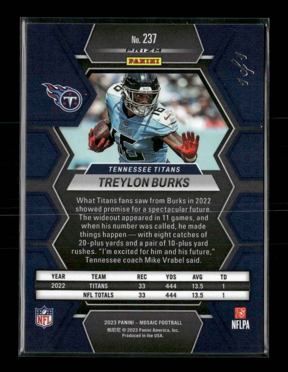 2023 Panini Mosaic Nebula Choice Mosaic Treylon Burks #/1 #237