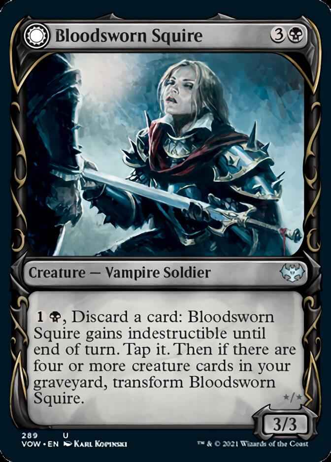 Bloodsworn Squire // Bloodsworn Knight (VOW-289) - Innistrad: Crimson Vow: (Showcase, Double Faced Transform)
