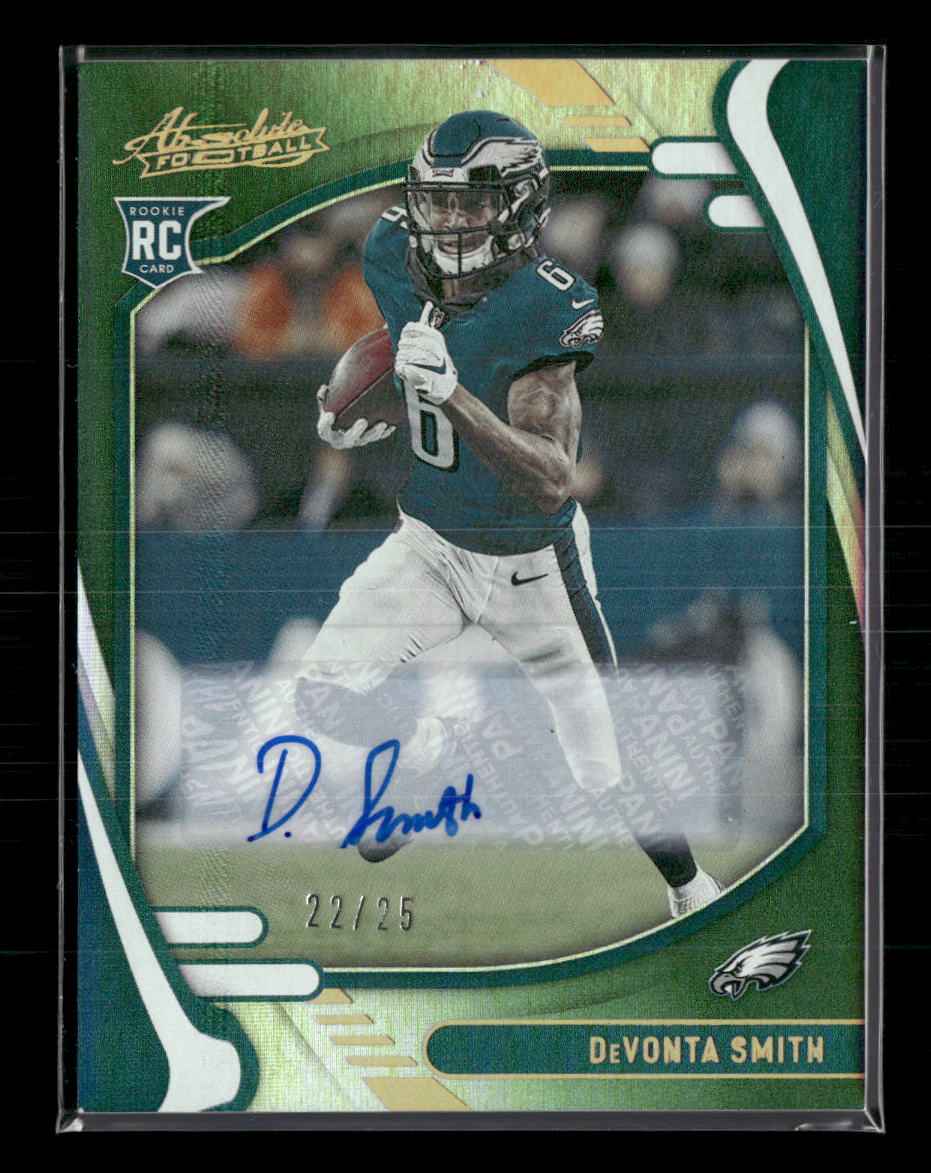 2021 Panini Absolute Signature Rookies Green Waves DeVonta Smith #/25 Auto #107