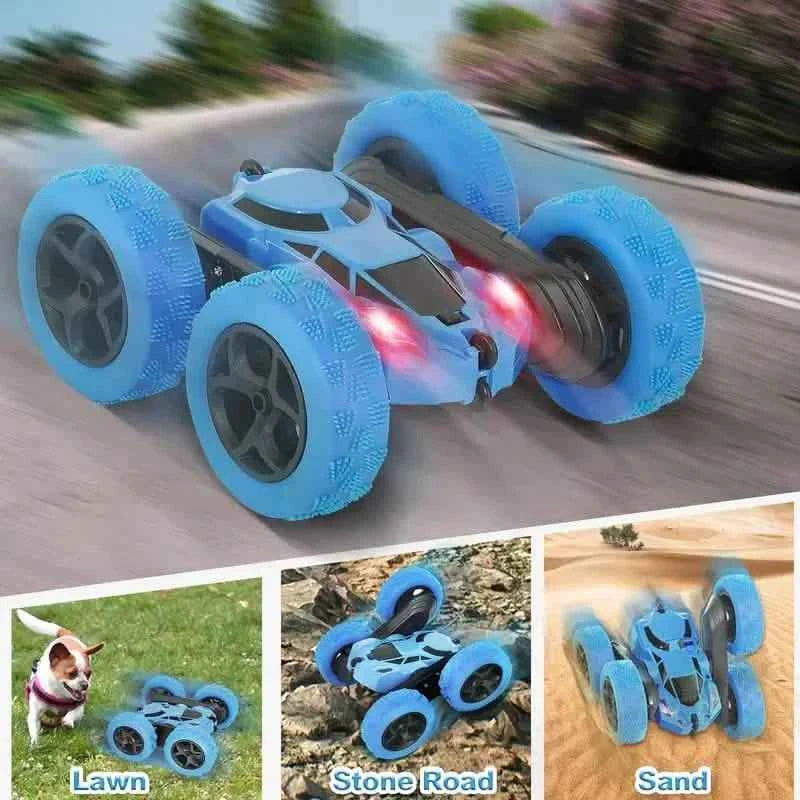 RC Remote Control Car – 4WD, 360° Flip Stunt, LED Lights, Ages 6+