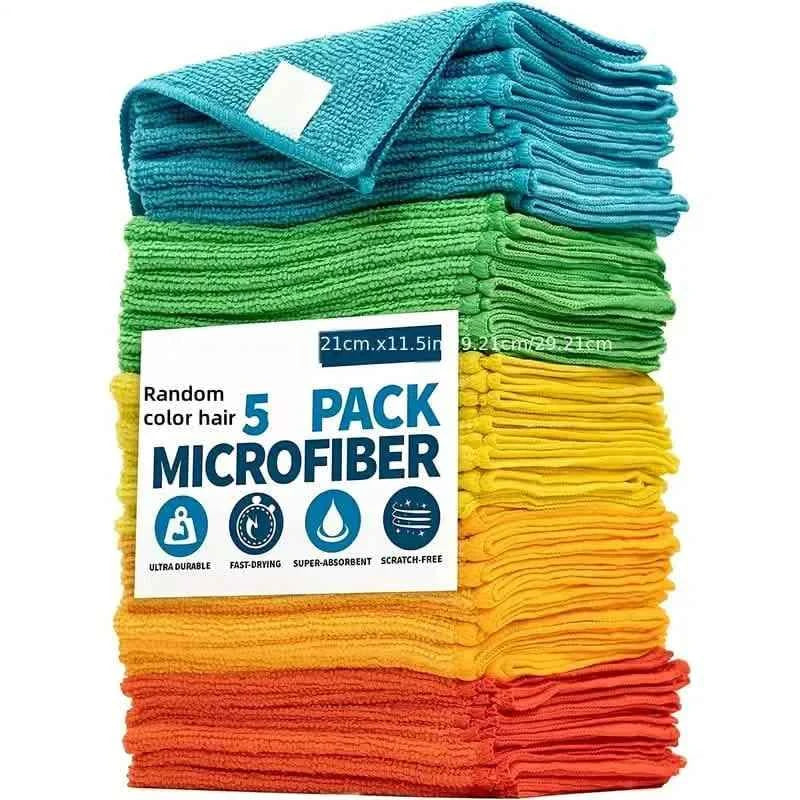 5-Pack: Household Cleaning Towel Set Non-Linting Cleaning Cloth