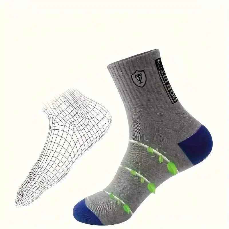 5-Pairs: Stylish Breathable Warm Crew Socks For Men