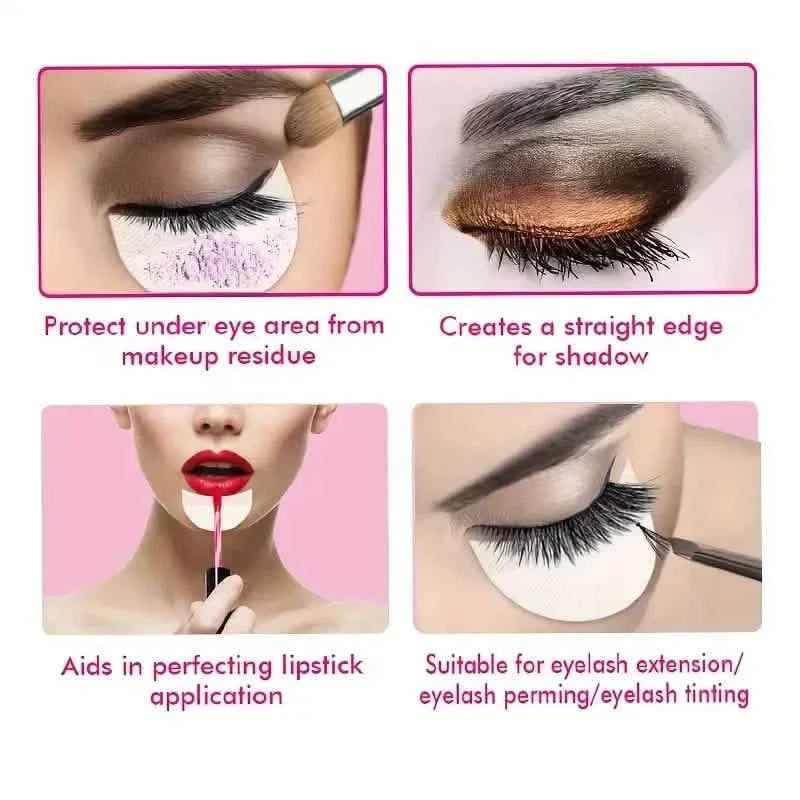 50-Pack: Alcohol-Free Protector Guards for Eyeliner, Mascara, and Lip Makeup Application