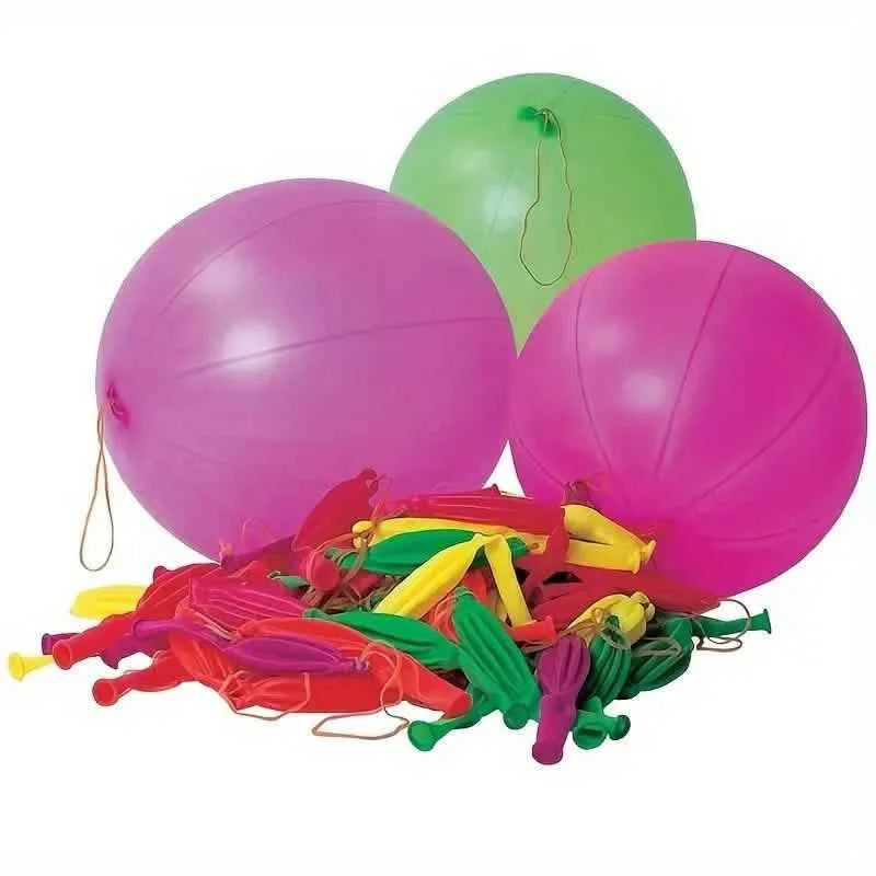 50-Pieces: Vibrant Punch Balloons Set - Heavy-Duty, Rubber-Banded, and Long-Lasting