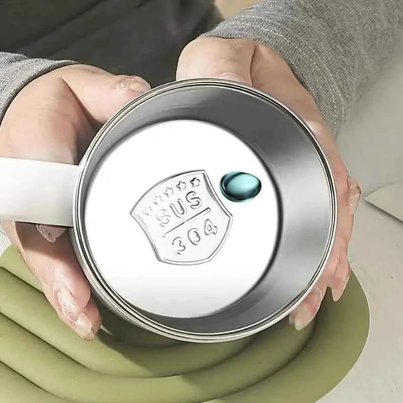 500ml Water Cup with Cover Sealing Silicone Ring Double-layer Leak-proof Drink Water Handle Stainless Coffee Insulated Cup