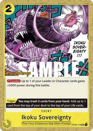Ikoku Sovereignty (OP03-118) - Pillars of Strength Pre-Release Cards
