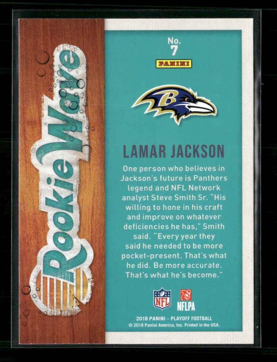 2018 Panini Playoff Rookie Wave Lamar Jackson #7