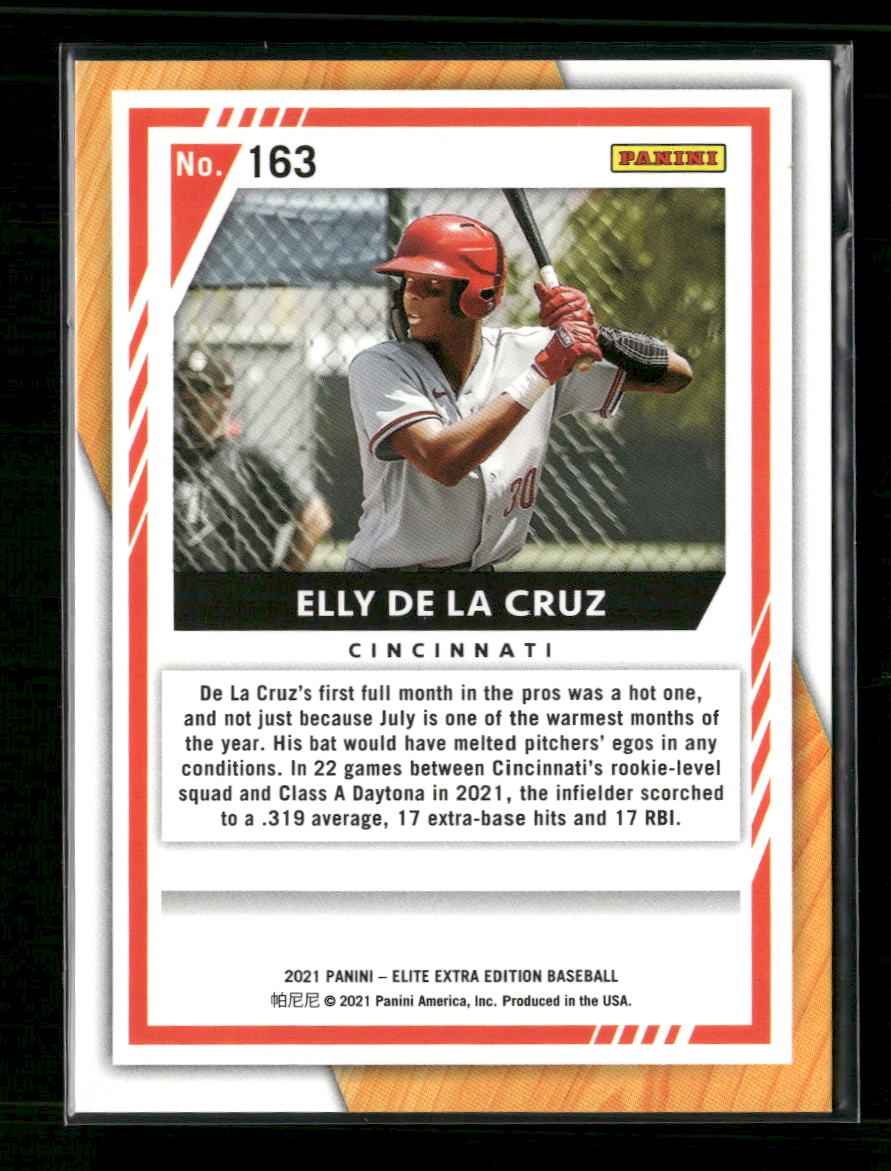 2021 Panini Elite Extra Edition Elly De La Cruz #/999 #163
