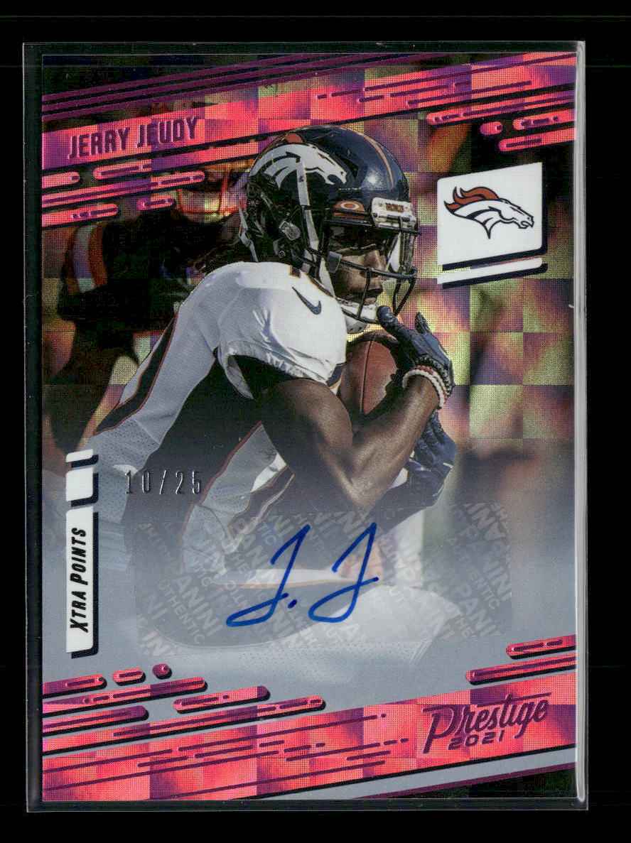 2021 Panini Certified Xtra Points Signature Premium Pink#/25 Jerry Jeudy #39