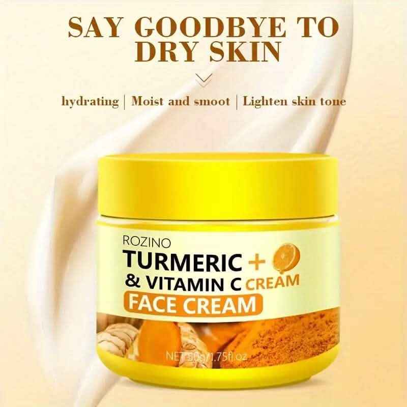 50g/1.75 Oz Turmeric + Vitamin C Face Cream with Hyaluronic Acid