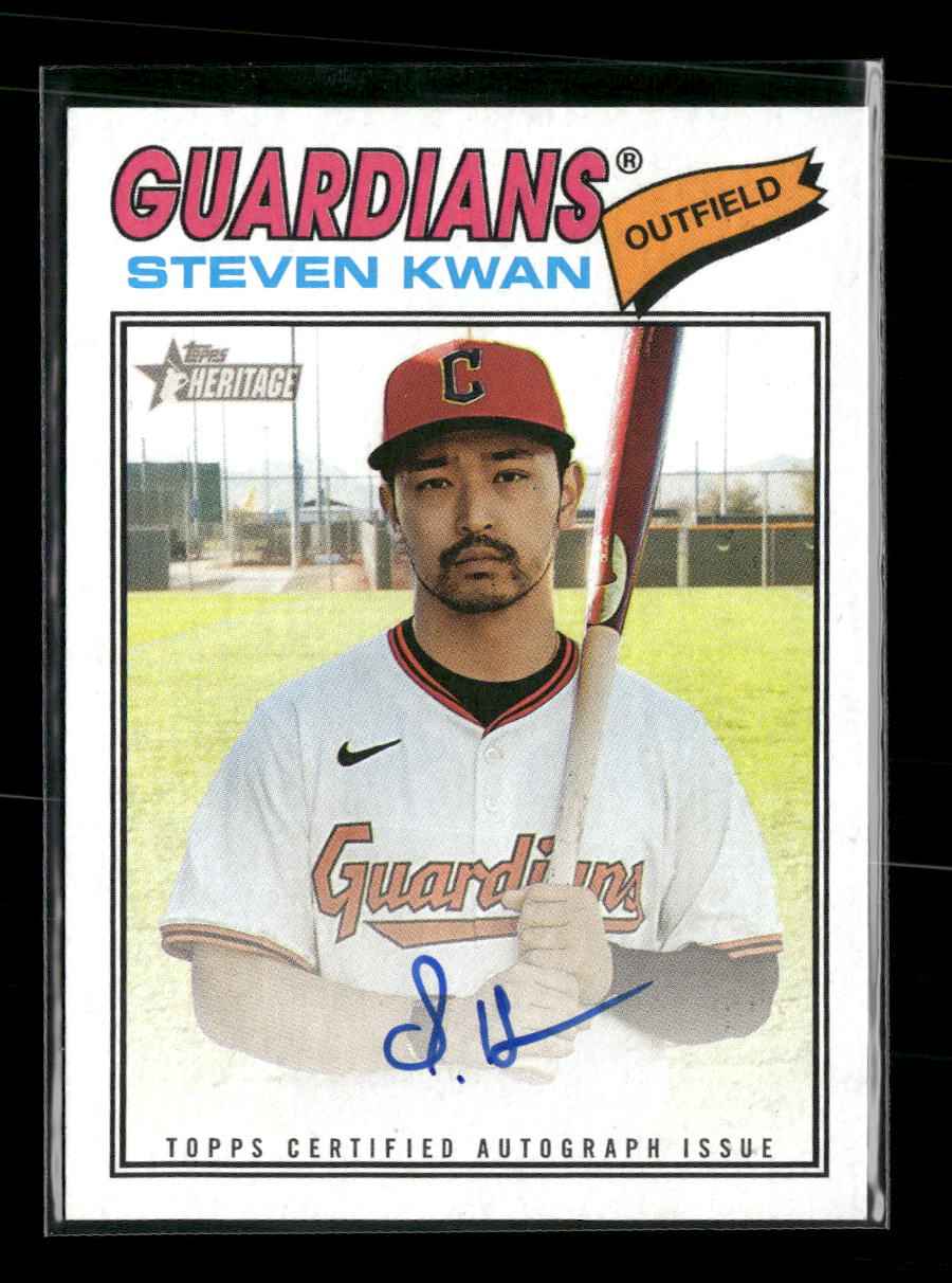 2026 Topps Heritage Real One Autographs Steven Kwan Auto #SK