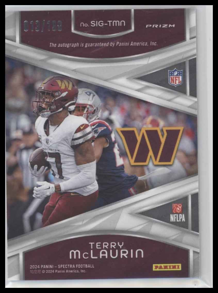 2024 Panini Spectra Signatures Terry McLaurin #/199 Auto #SIG-TMN
