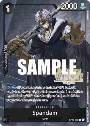 Spandam (Offline Regional 2023) [Winner] (OP03-086) - One Piece Promotion Cards Foil