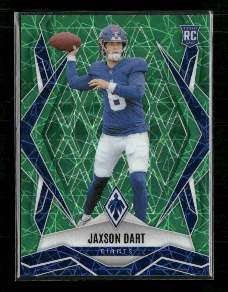 2025 Panini Phoenix Green Lazer Prizm Jaxson Dart Rookie #/49 #200