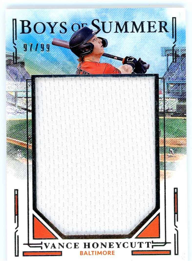 2025 Panini Boys of Summer Jumbo Prospect Materials Vance Honeycutt #/99 #JPM-VH