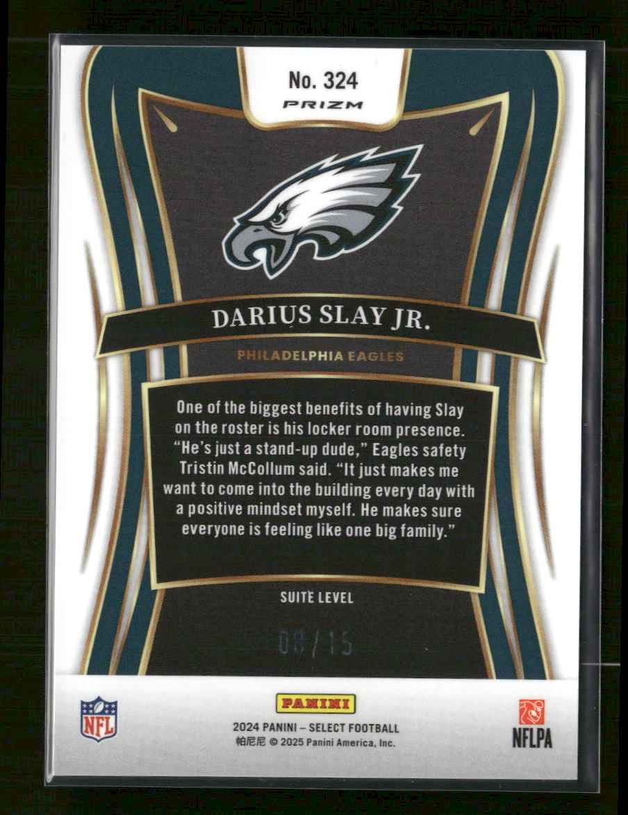 2024 Panini Select Pink Glitter Prizm Darius Slay Jr. #/15 #324